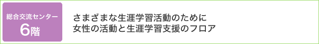 さまざまな生涯学習活動のために女性の活動と生涯学習支援のフロア